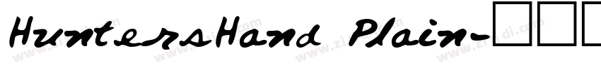 HuntersHand Plain字体转换